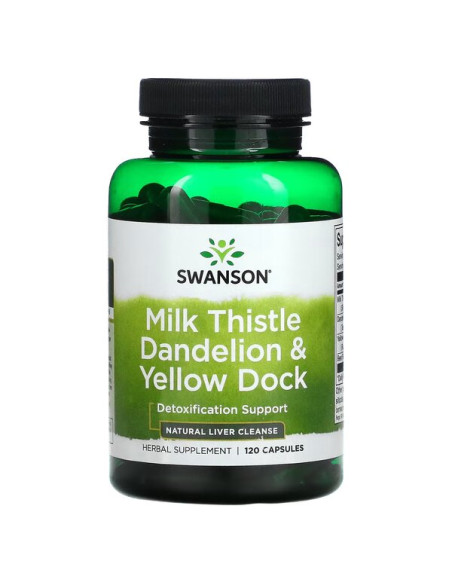 Milk Thistle Dandelion & Yellow Dock - 120 caps | Swanson
