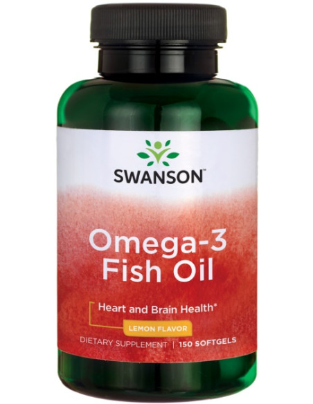 Omega-3 Fish Oil, Lemon - 150 softgels | Swanson