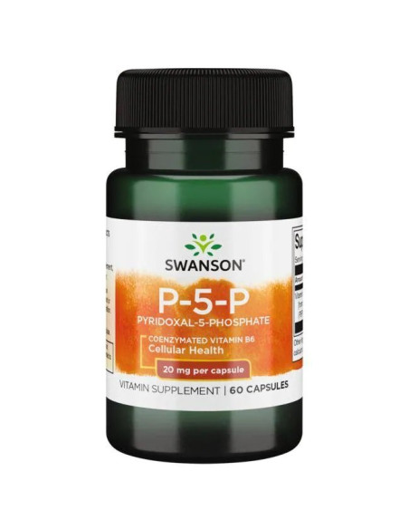 P-5-P (Pyridoxal-5-Phosphate) Coenzymated Vitamin B6, 20mg - 60 caps | Swanson