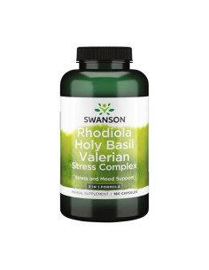 Rhodiola Holy Basil Valerian Stress Complex - 180 caps |...