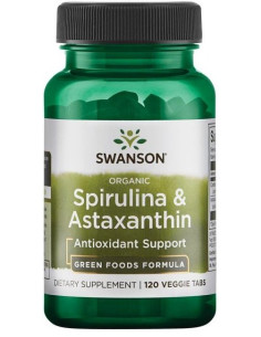 Spirulina & Astaxanthin, Organic - 120 veggie tablets |...
