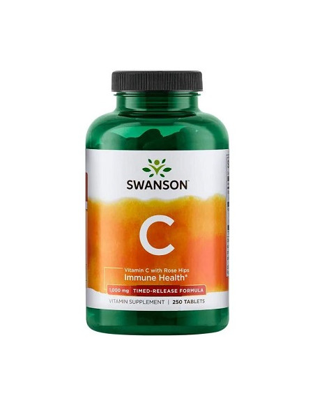 Vitamin C with Rose Hips Extract - Timed-Release, 1000mg - 250 tablets | Swanson