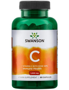 Vitamin C with Rose Hips Extract, 1000mg - 90 caps | Swanson