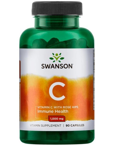 Vitamin C with Rose Hips Extract, 1000mg - 90...