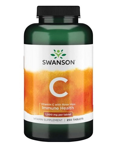 Vitamin C with Rose Hips, 1000mg - 250 tablets...