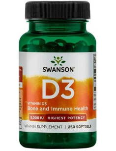 Vitamin D-3, 5000 IU - 250 softgels | Swanson