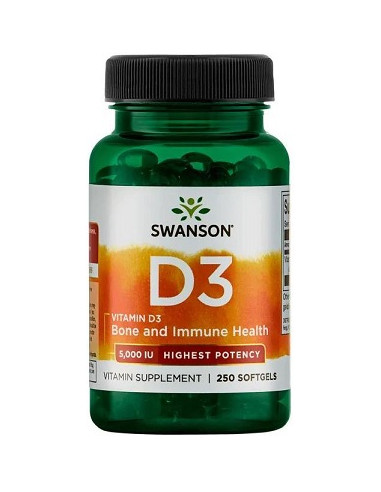 Vitamin D-3, 5000 IU - 250 softgels | Swanson