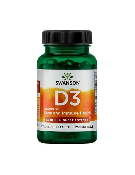 Vitamin D-3, 5000 IU - 250 softgels | Swanson