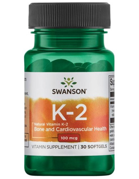 Vitamin K-2 - Natural, 100mcg - 30 softgels | Swanson