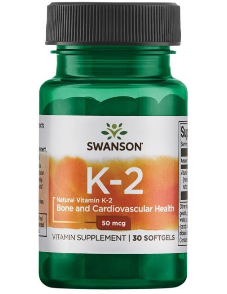 Vitamin K-2 - Natural, 50mcg - 30 softgels | Swanson