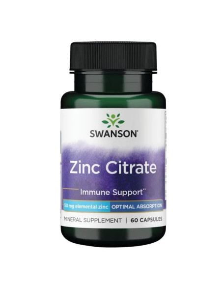Zinc Citrate, 50mg - 60 caps | Swanson