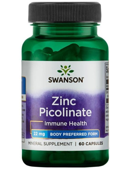 Zinc Picolinate Body Preferred Form, 22mg - 60 caps | Swanson