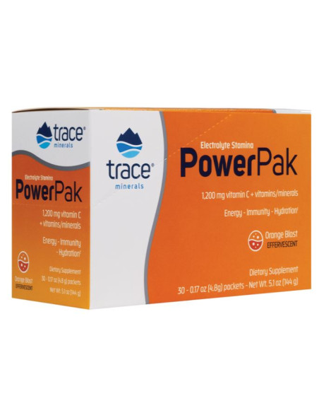 Electrolyte Stamina Power Pak, Orange Blast - 30 packets | Trace Minerals