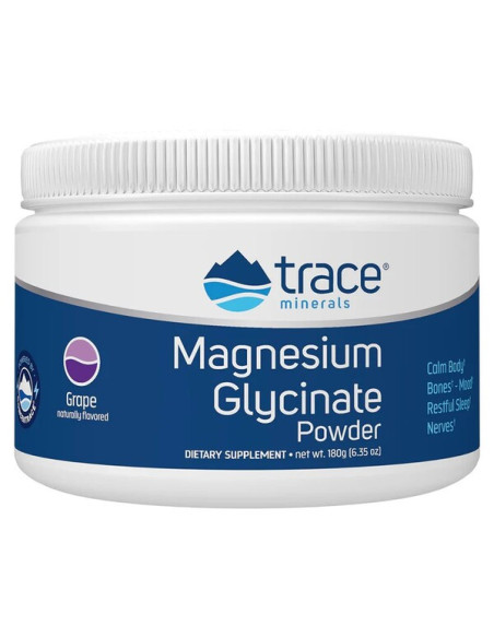 Magnesium Glycinate Powder, Grape - 180g | Trace Minerals