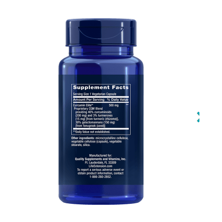 Curcumin Elite™ Turmeric Extract - 30 vegetarian capsules | Life Extension