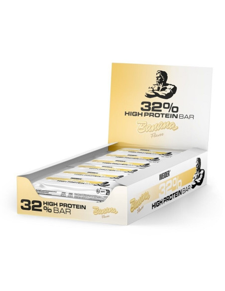 32% High Protein Bar, Banana - 12 x 60g | Weider