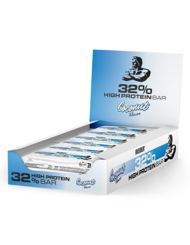 32% High Protein Bar, Coconut - 12 x 60g | Weider