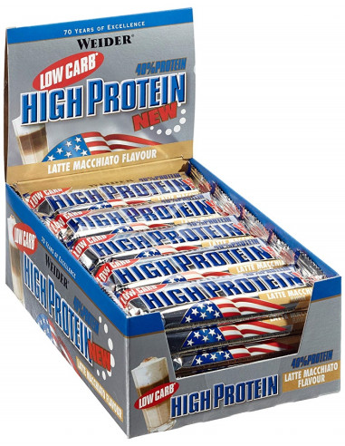 40% Low Carb High Protein Bar, Chocolate - 24 x...