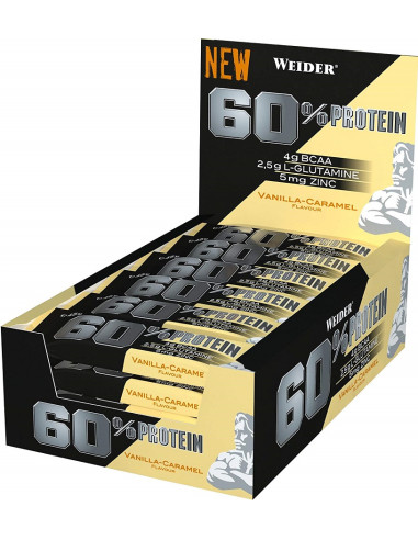 60% Protein Bar, Vanilla-Carmel - 24 x 45g |...