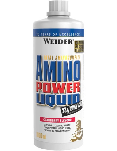 Amino Power Liquid, Cranberry - 1000 ml. | Weider