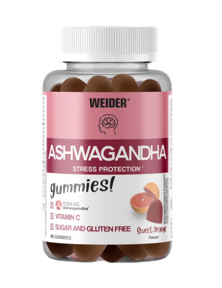 Ashwagandha Gummies, Sweet Orange - 40 gummies | Weider
