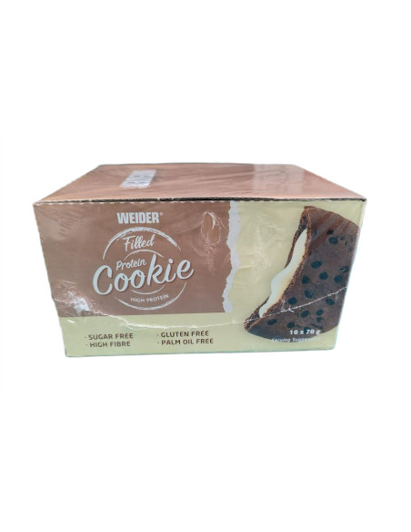Filled Protein Cookie, Chocolate-Vanilla - 10 x 70g | Weider