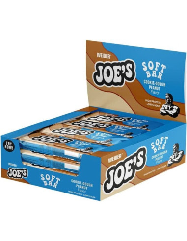 Joe's Soft Bar, Cookie Dough Peanut - 12 x 50g...