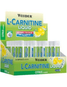 L-Carnitine Liquid, Citrus - 20 x 25 ml. | Weider