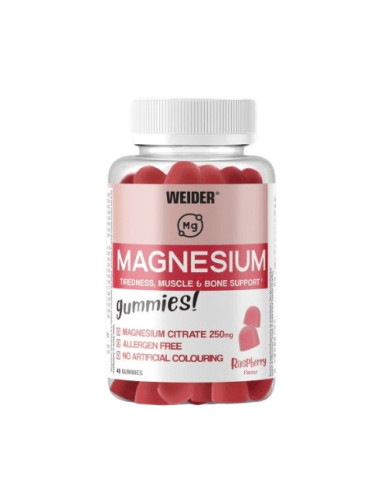 Magnesium Gummies, Raspberry - 48 gummies | Weider