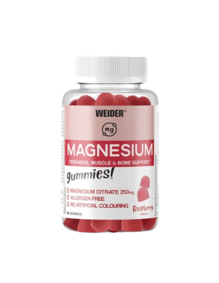 Magnesium Gummies, Raspberry - 48 gummies | Weider