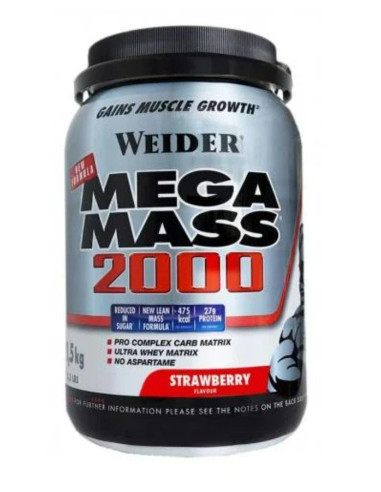 Mega Mass 2000, Strawberry - 1500g | Weider