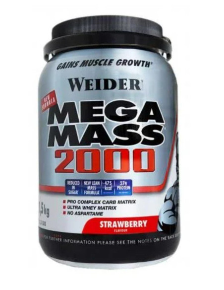 Mega Mass 2000, Strawberry - 1500g | Weider