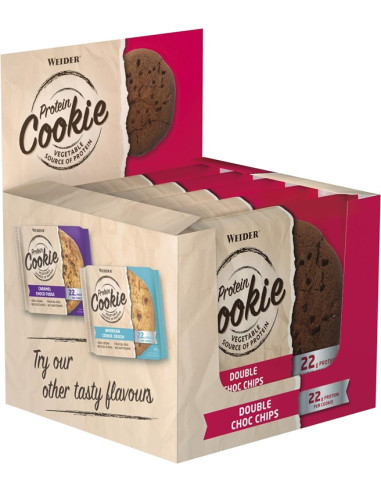 Protein Cookie, Double Choc Chips - 12 x 90g |...