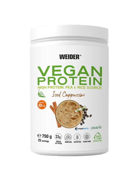 Vegan Protein, Iced Cappuccino - 750g | Weider