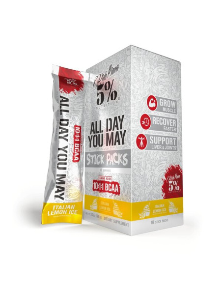 AllDayYouMay - Legendary Series Stick Packs, Italian Lemon Ice - 10 x 17g | 5% Nutrition