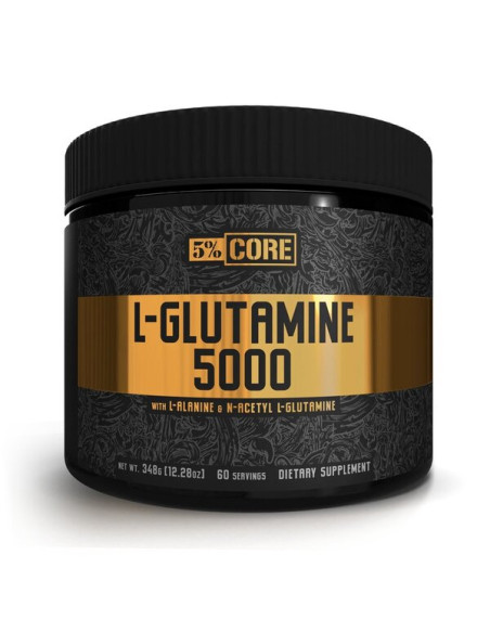 L-Glutamine 5000 - Core Series, Unflavoured - 348g | 5% Nutrition