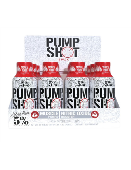 Pump Shot, Tropical Punch - 12 x 59 ml. | 5% Nutrition