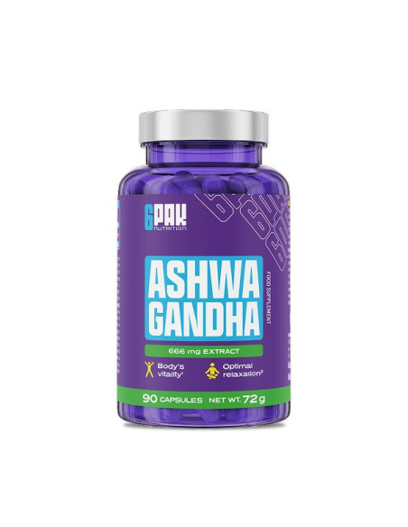 Ashwagandha, 666mg - 90 caps | 6PAK