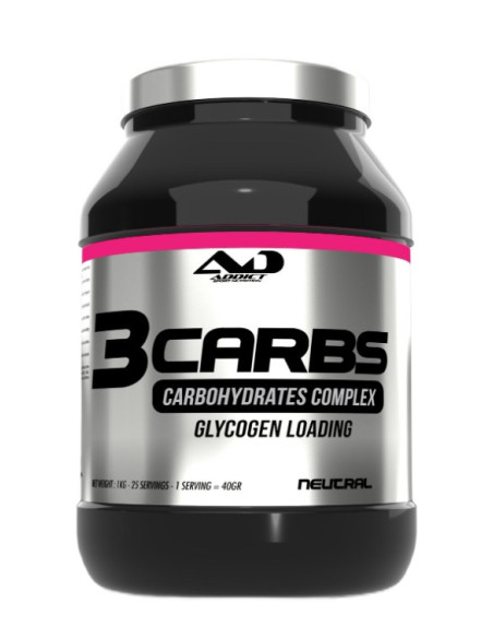 3Carbs Carbohydrates Complex Glycogen Loading, Neutral - 1000g | Addict Sport Nutrition