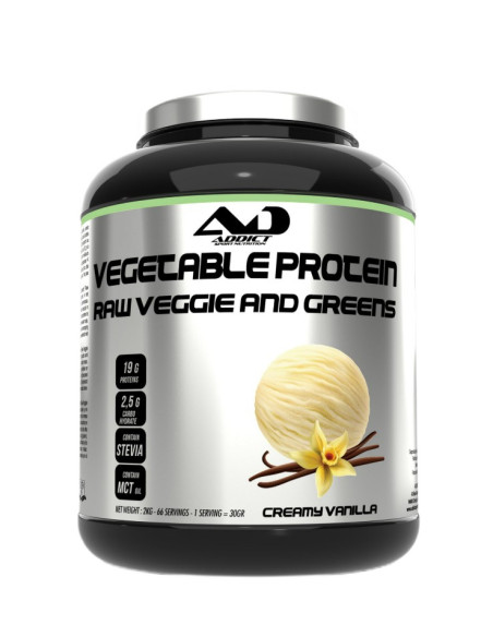 Vegetable Protein Raw Veggie and Greens, Creamy Vanilla - 2000g | Addict Sport Nutrition
