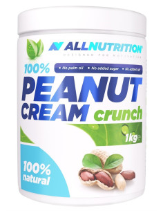 100% Peanut Cream, Crunch - 1000g | Allnutrition