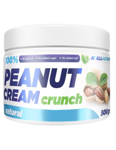 100% Peanut Cream, Crunch - 500g | Allnutrition
