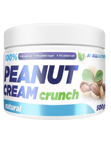 100% Peanut Cream, Crunch - 500g | Allnutrition