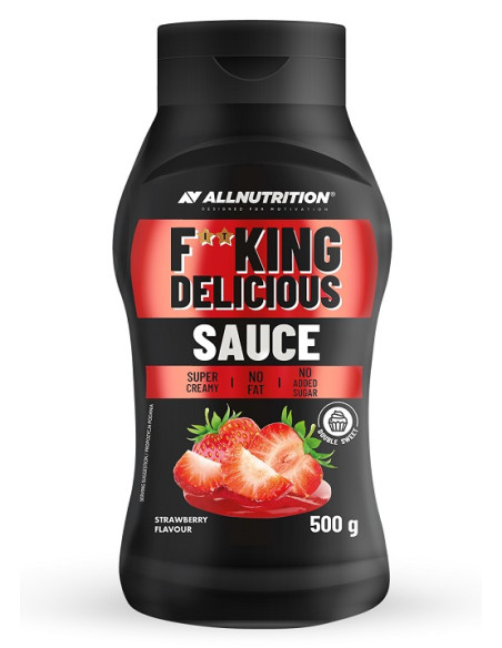 Fitking Delicious Sauce, Strawberry - 500g | Allnutrition