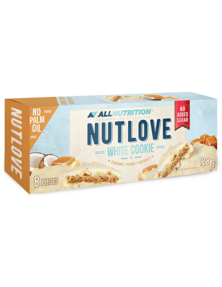 Nutlove White Cookie, Caramel Peanut Coconut - 8 cookies | Allnutrition