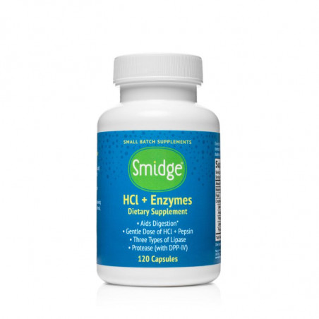 Smidge® HCl + Enzymes (formerly GutZyme® HCl) 120 Capsules