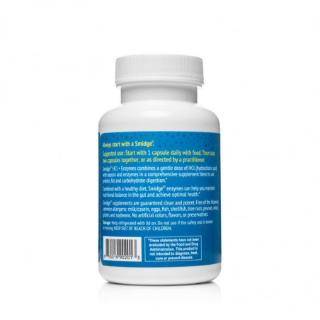 Smidge® HCl + Enzymes (formerly GutZyme® HCl) 120 Capsules