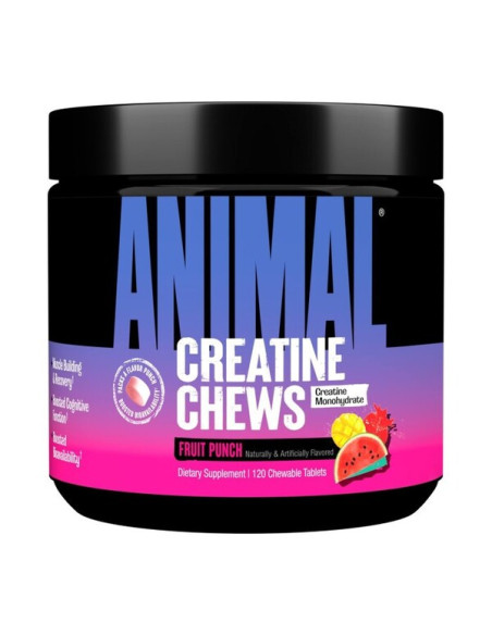 Creatine Chews, Fruit Punch - 120 chewable tablets | Animal