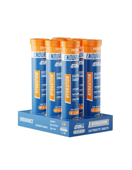 Endurance Hydration Electrolyte Effervescent Tablets, Orange - 6 x 20 tabs | Applied Nutrition