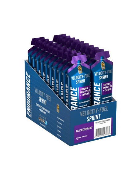 Endurance Sprint Isotonic Energy Gel + Caffeine, Blackcurrant - 20 x 60g | Applied Nutrition